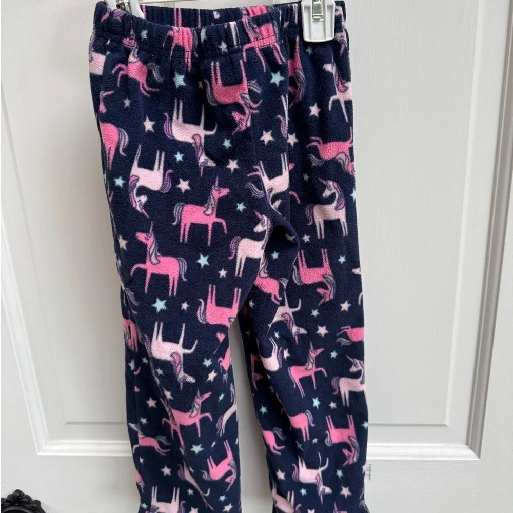 Simple Joys by Carter’s 4T Girls Pink & Blue Unicorn Fleece Pajama Pants